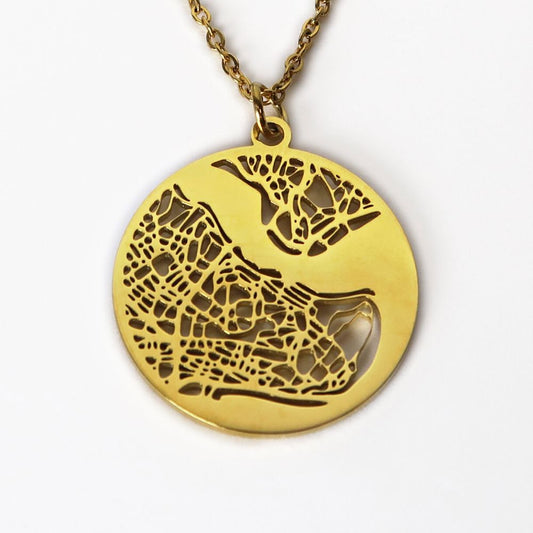 Istanbul Gold - City Map Necklace
