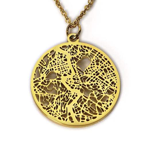 Rome Gold - City Map Necklace