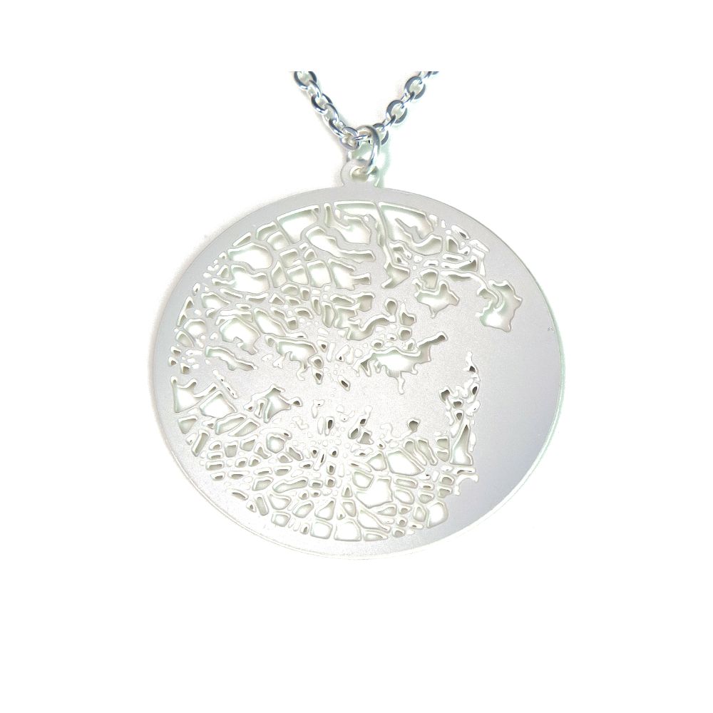 Sydney Silver - City Map Necklace