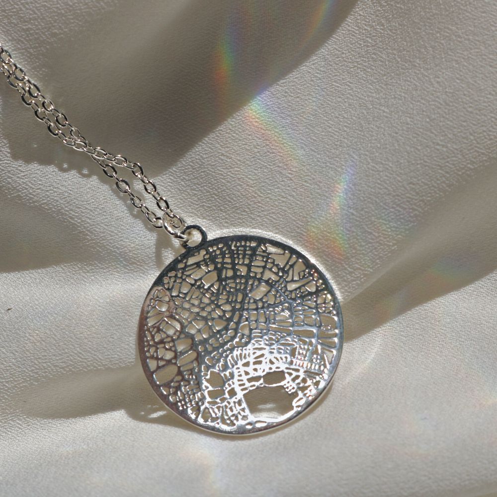 Berlin Silver - City Map Necklace