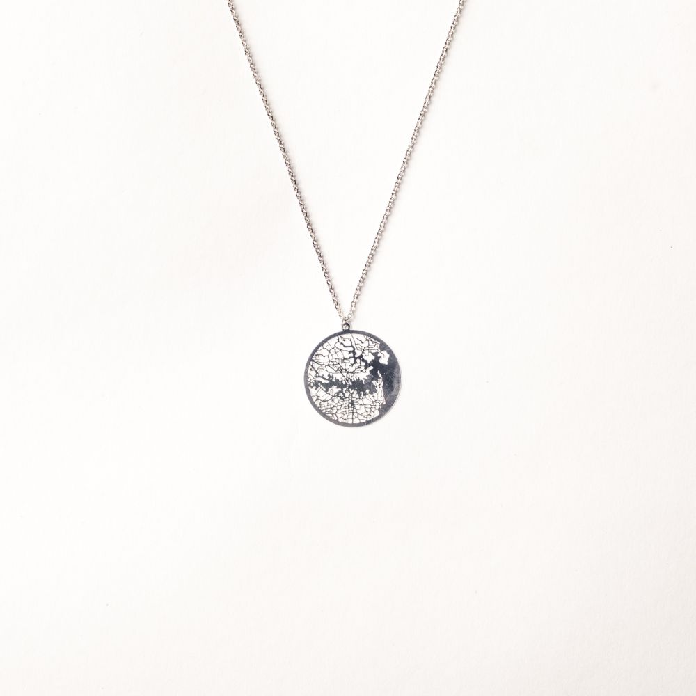 Sydney Silver - City Map Necklace