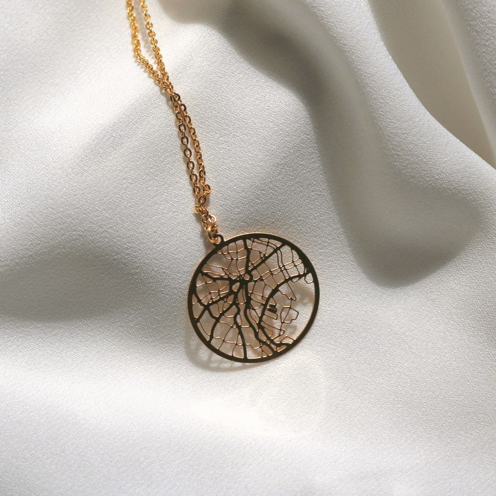 Tokyo Gold - City Map Necklace