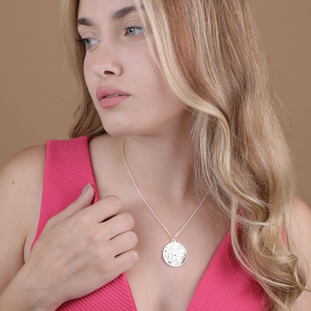 Athens Silver - City Map Necklace