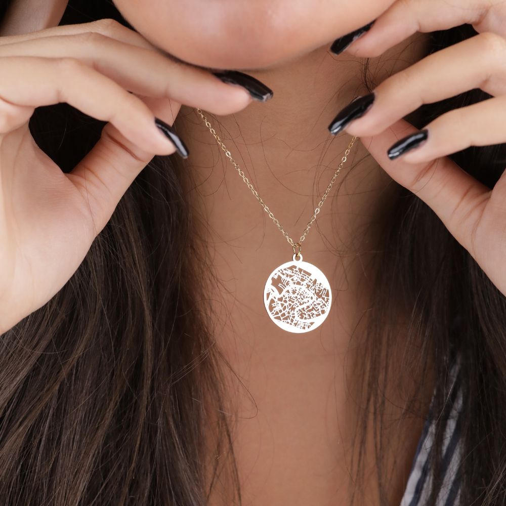 Venice Gold - City Map Necklace