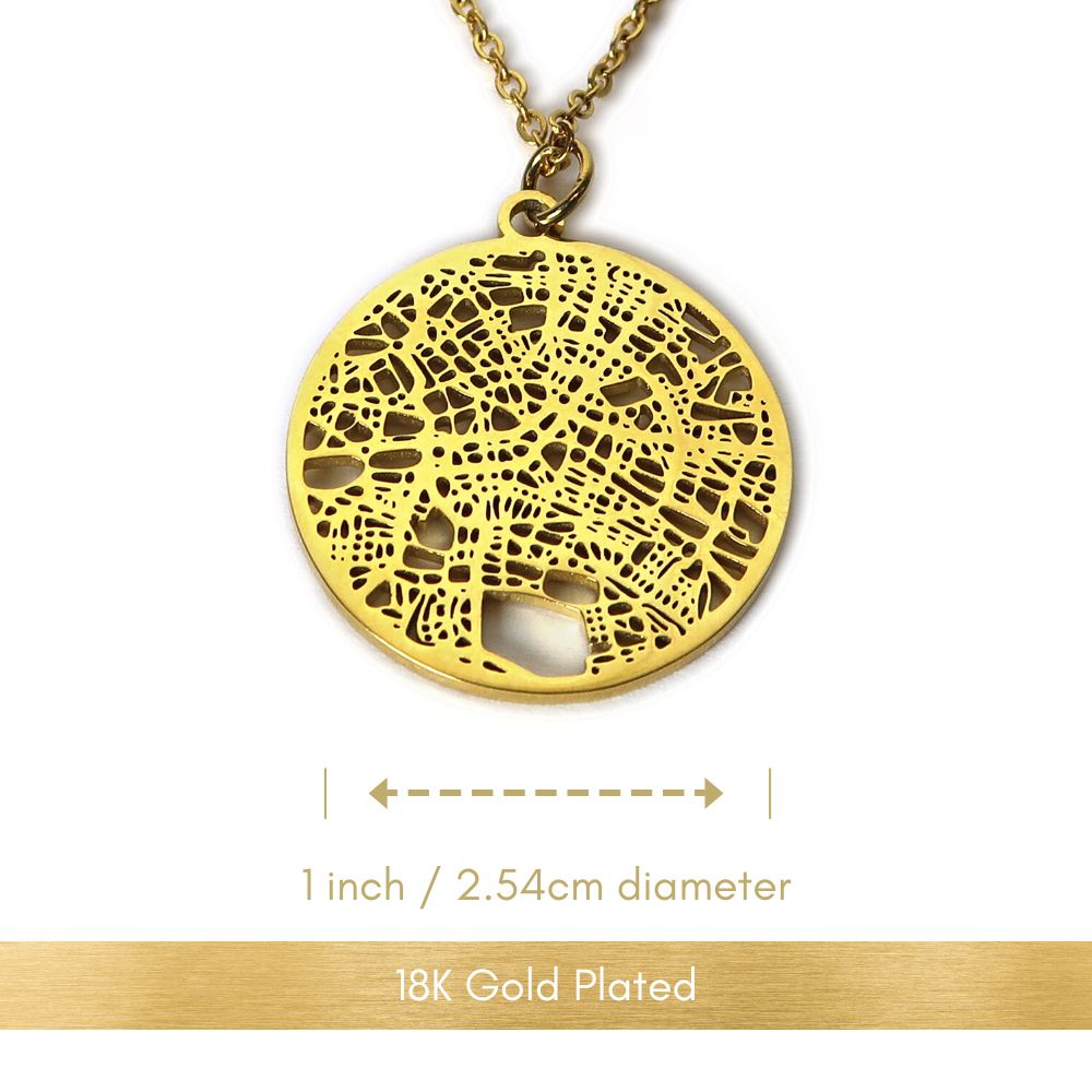 Berlin Gold - City Map Necklace