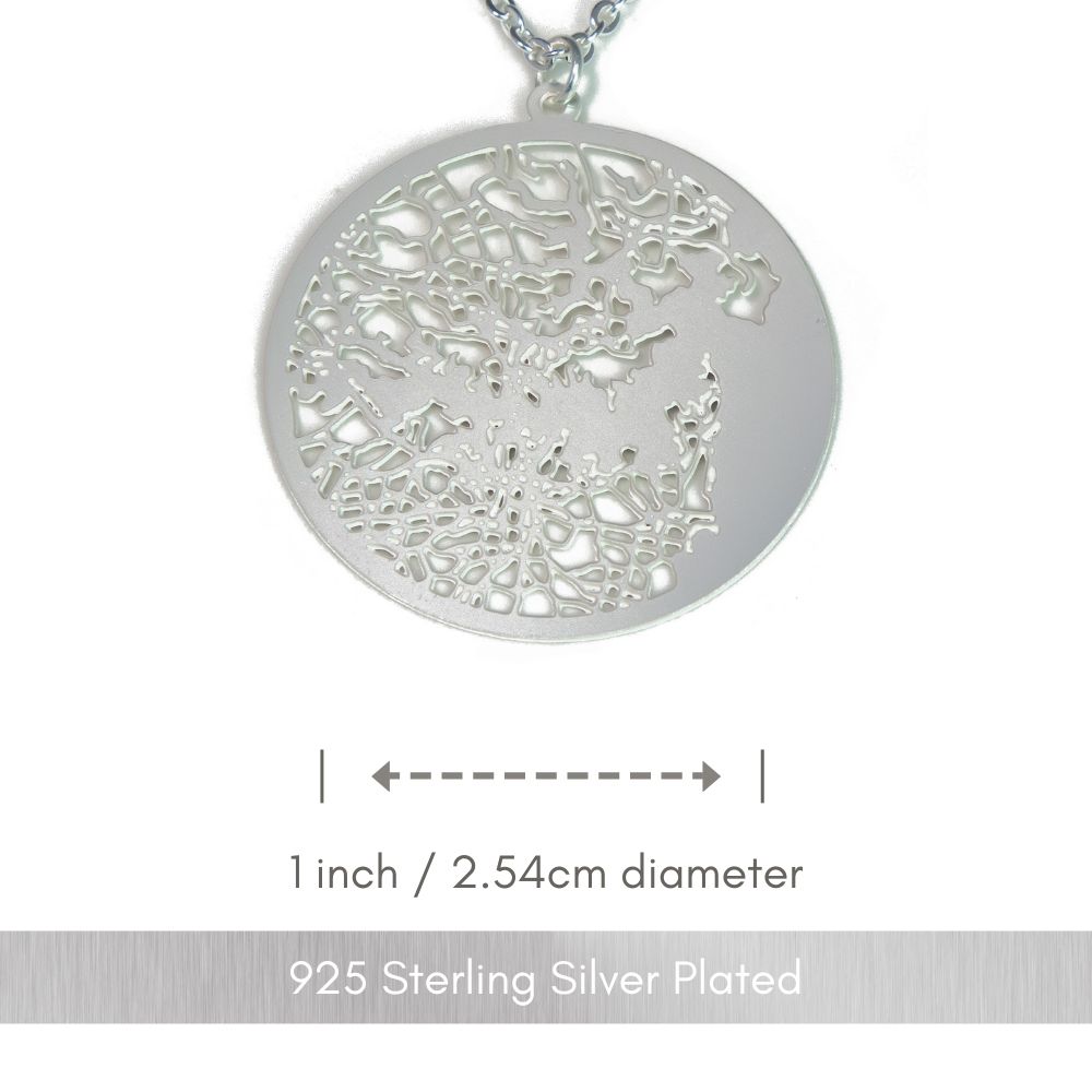 Sydney Silver - City Map Necklace