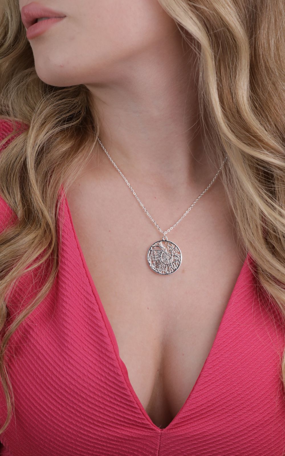 Amsterdam Silver - City Map Necklace