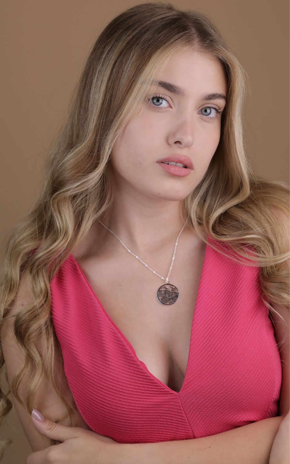 Amsterdam Silver - City Map Necklace