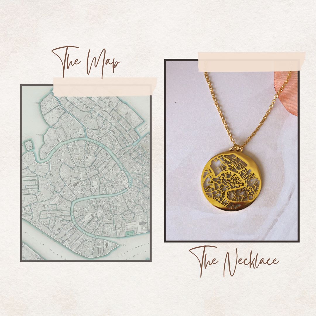 Venice Gold - City Map Necklace