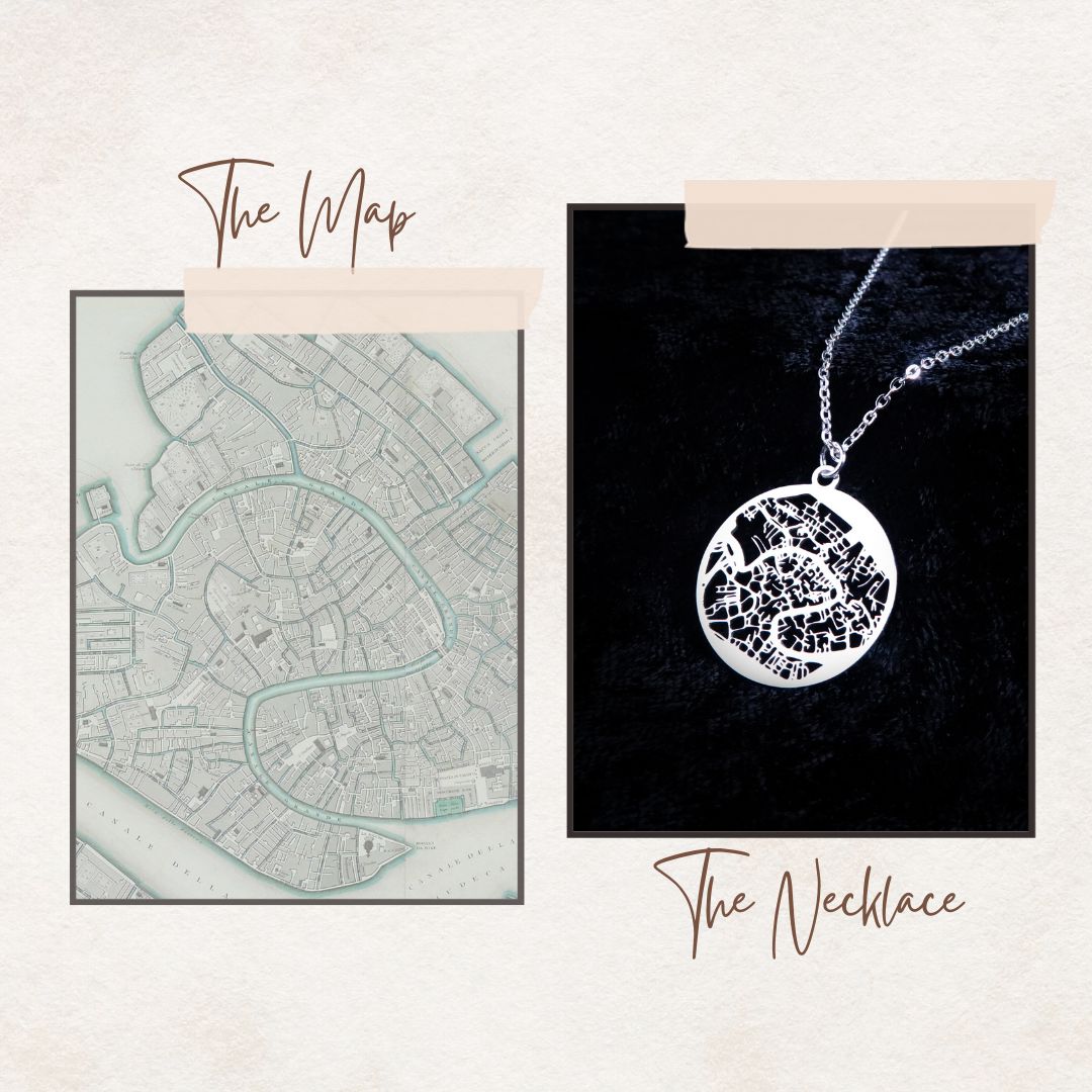 Venice Silver - City Map Necklace
