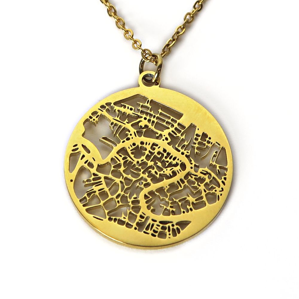 Venice Gold - City Map Necklace