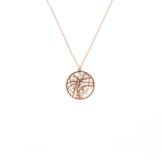 Tokyo Rose Gold - City Map Necklace