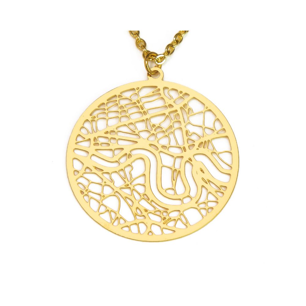 London Gold - City Map Necklace