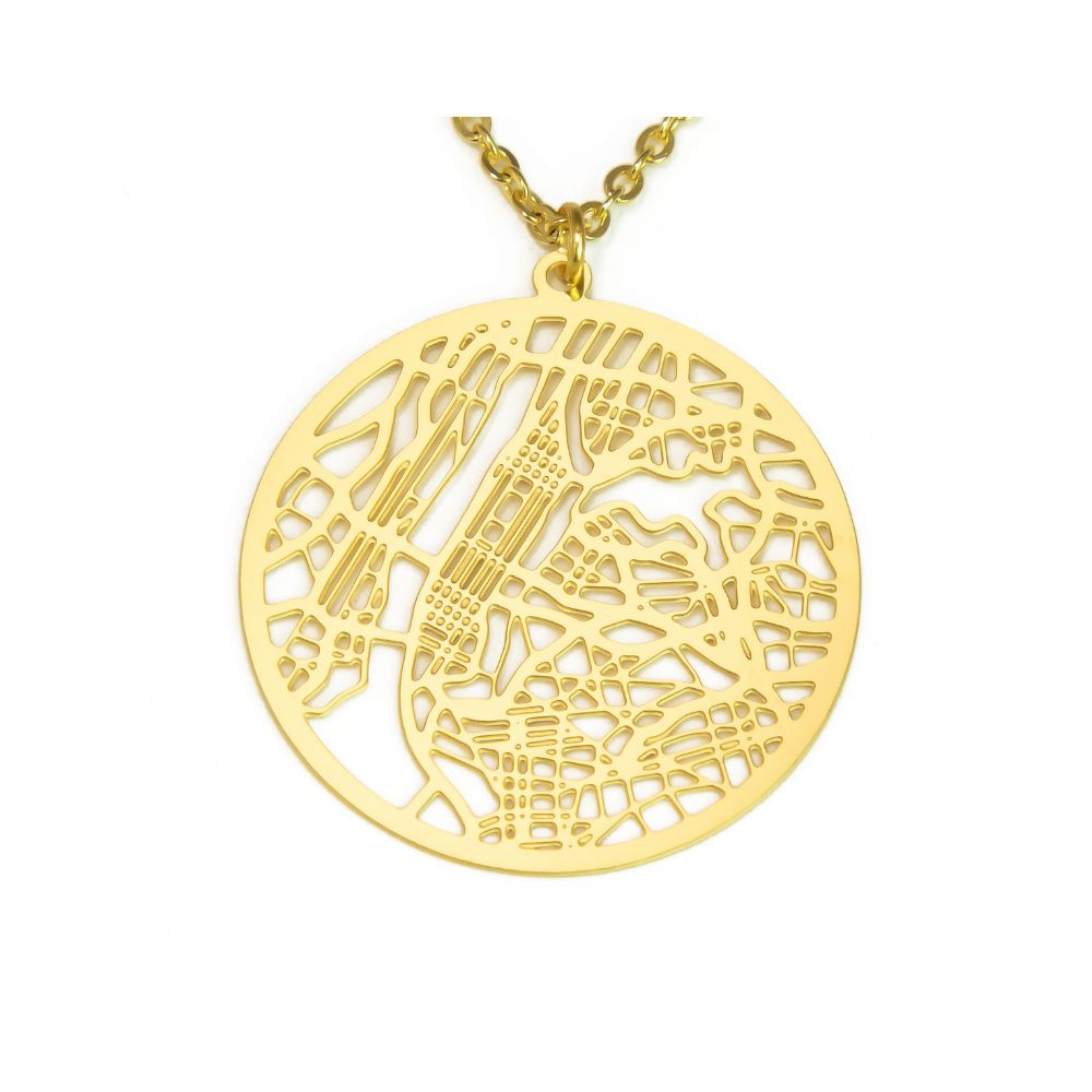 New York Gold - City Map Necklace