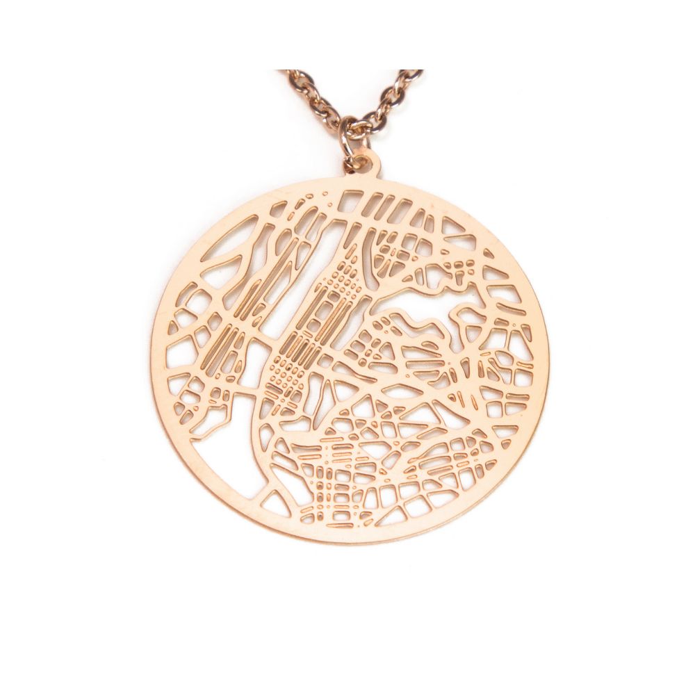 New York Rose Gold - City Map Necklace