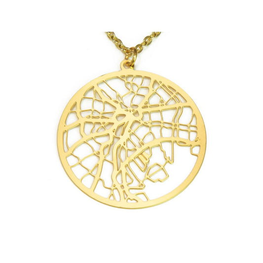 Tokyo Gold - City Map Necklace