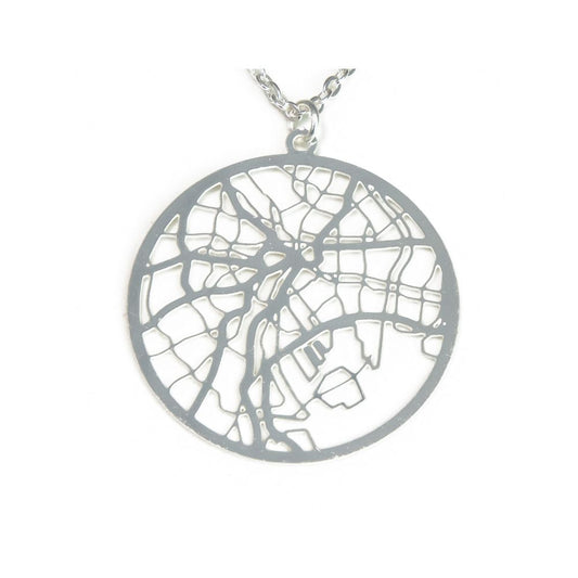 Tokyo Silver - City Map Necklace