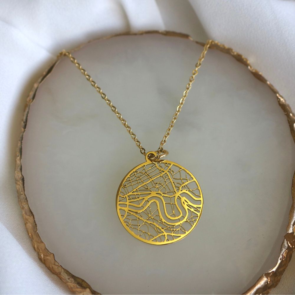 London Gold - City Map Necklace