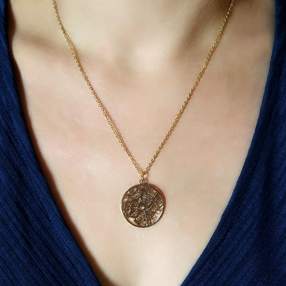 Athens Gold - City Map Necklace