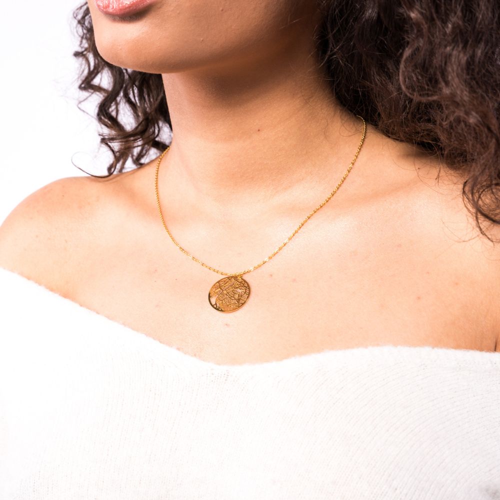 New York Gold - City Map Necklace