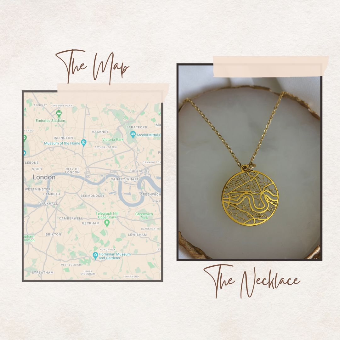 London Gold - City Map Necklace